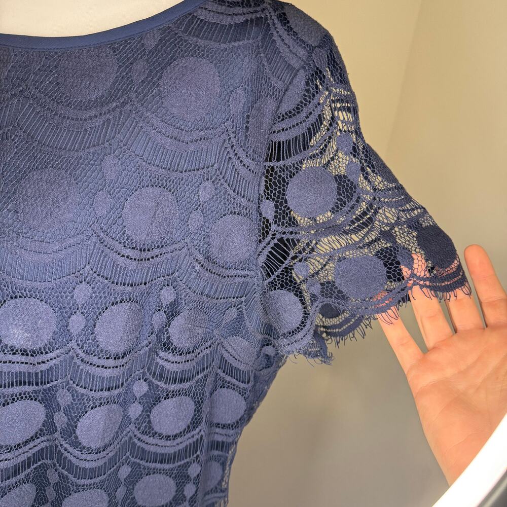 Karl Lagerfeld Navy Shift Dress | Size 16 - Picture 3 of 6